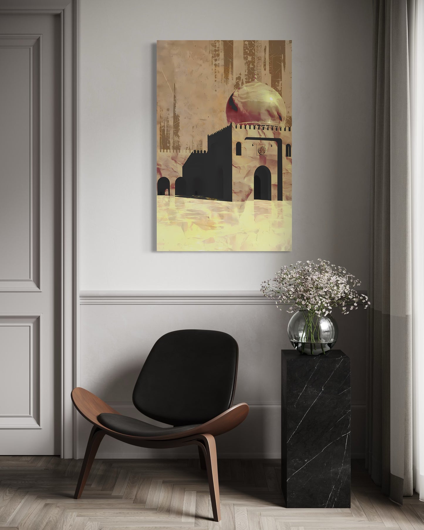 Warm Earth Tones Islamic Mosuqe Canvas
