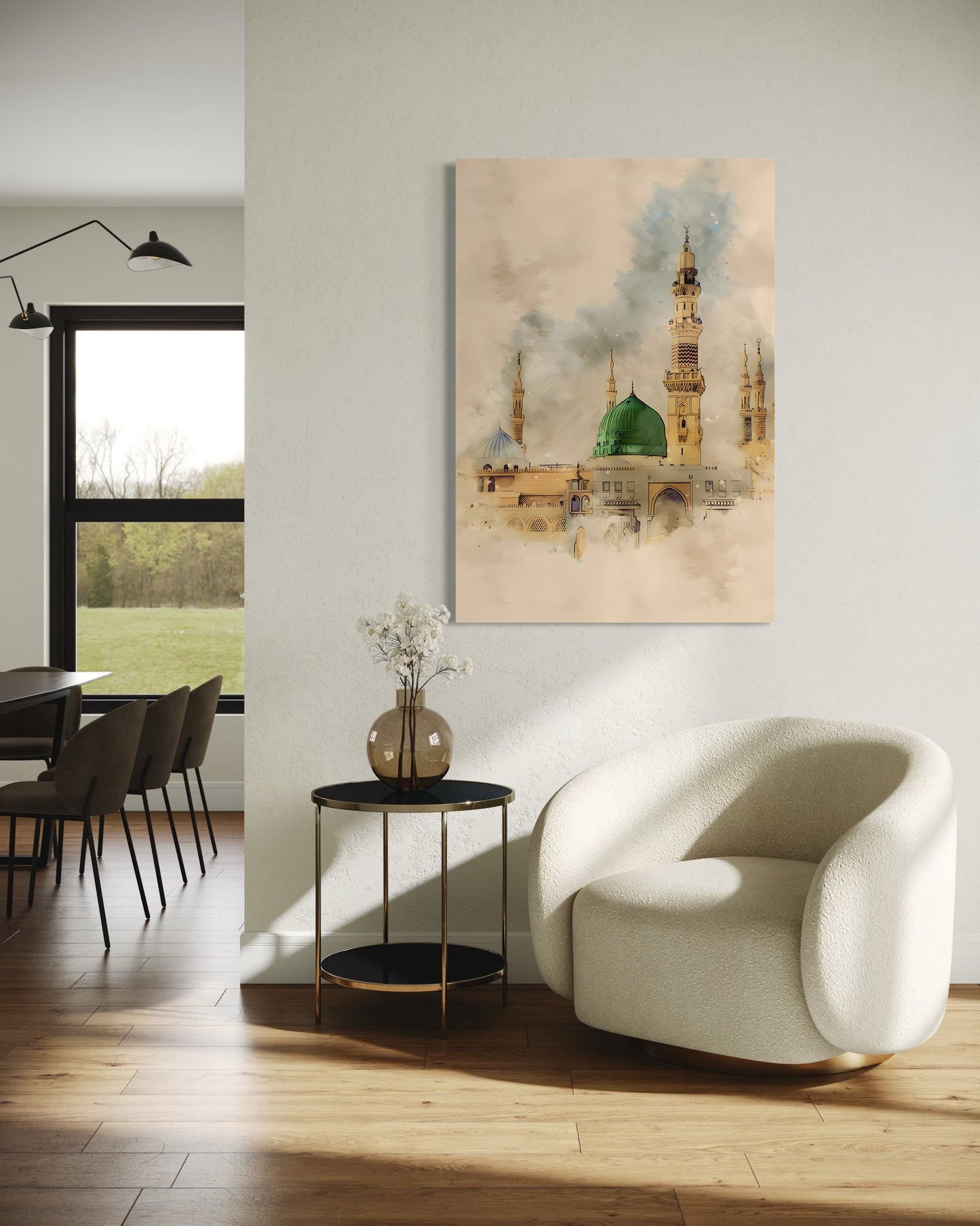 Masjid an-Nabawi Watercolour Canvas