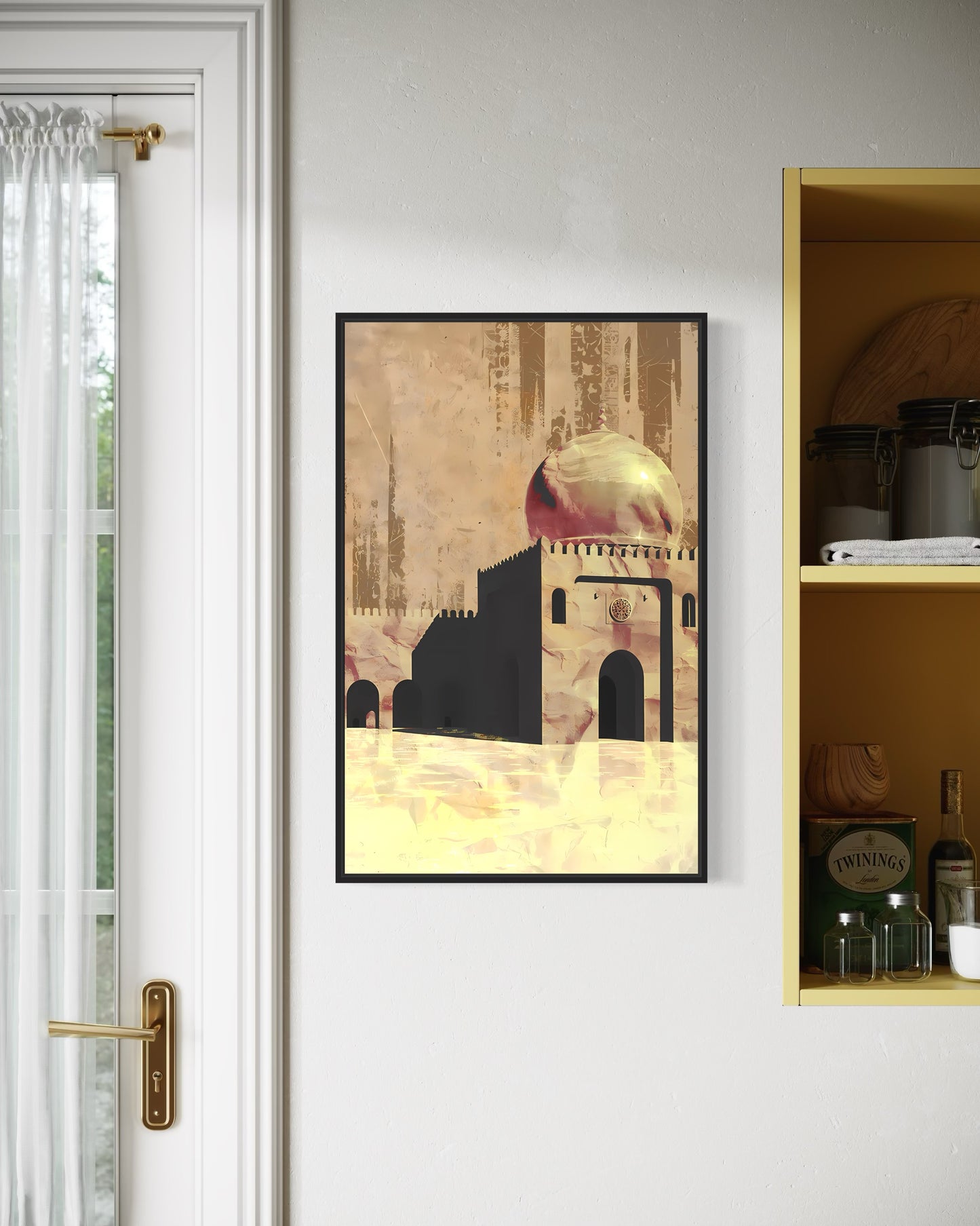 Warm Earth Tones Islamic Mosuqe Canvas