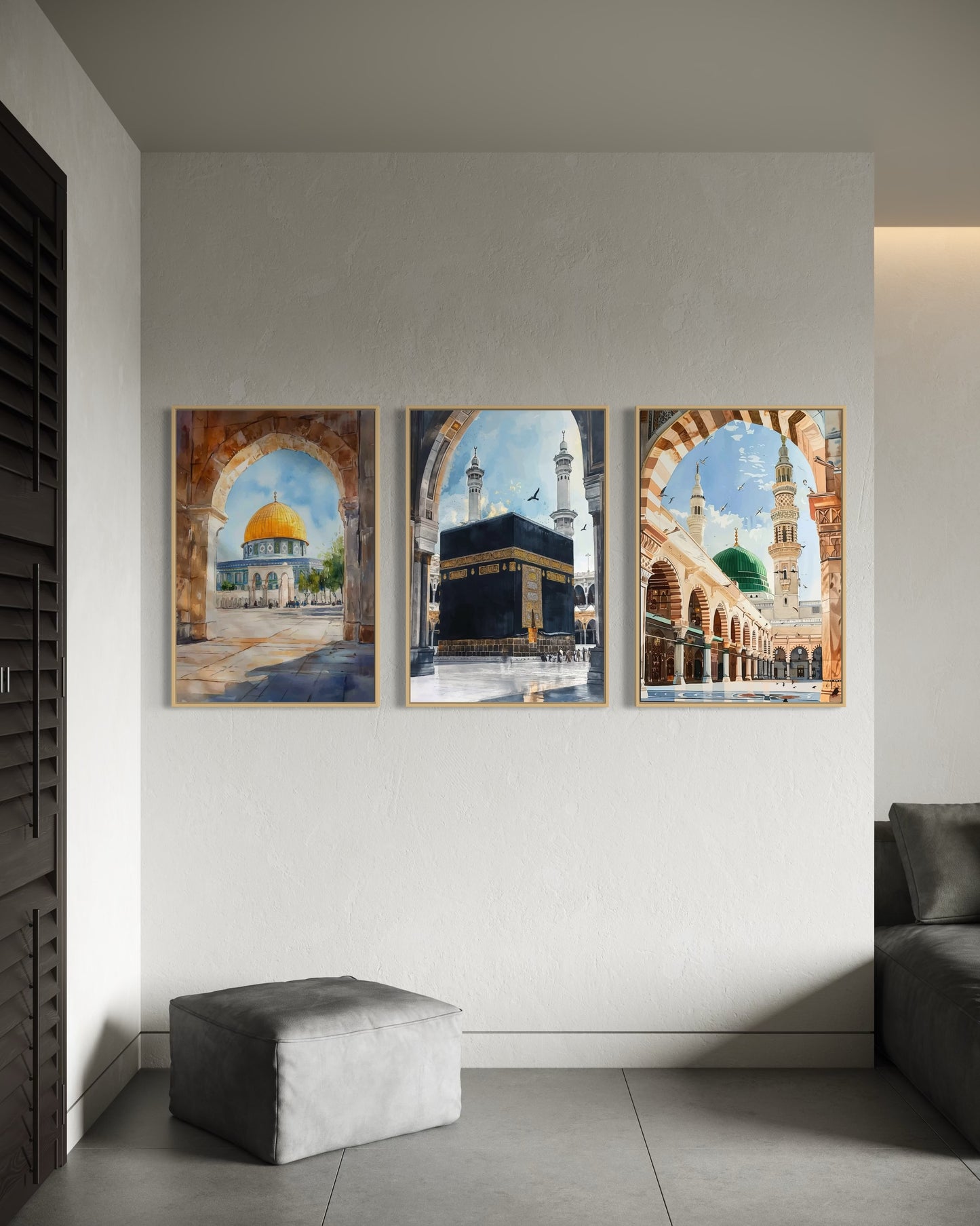Al-Aqsa, Kaaba & Masjid an-Nabawi Set of 3