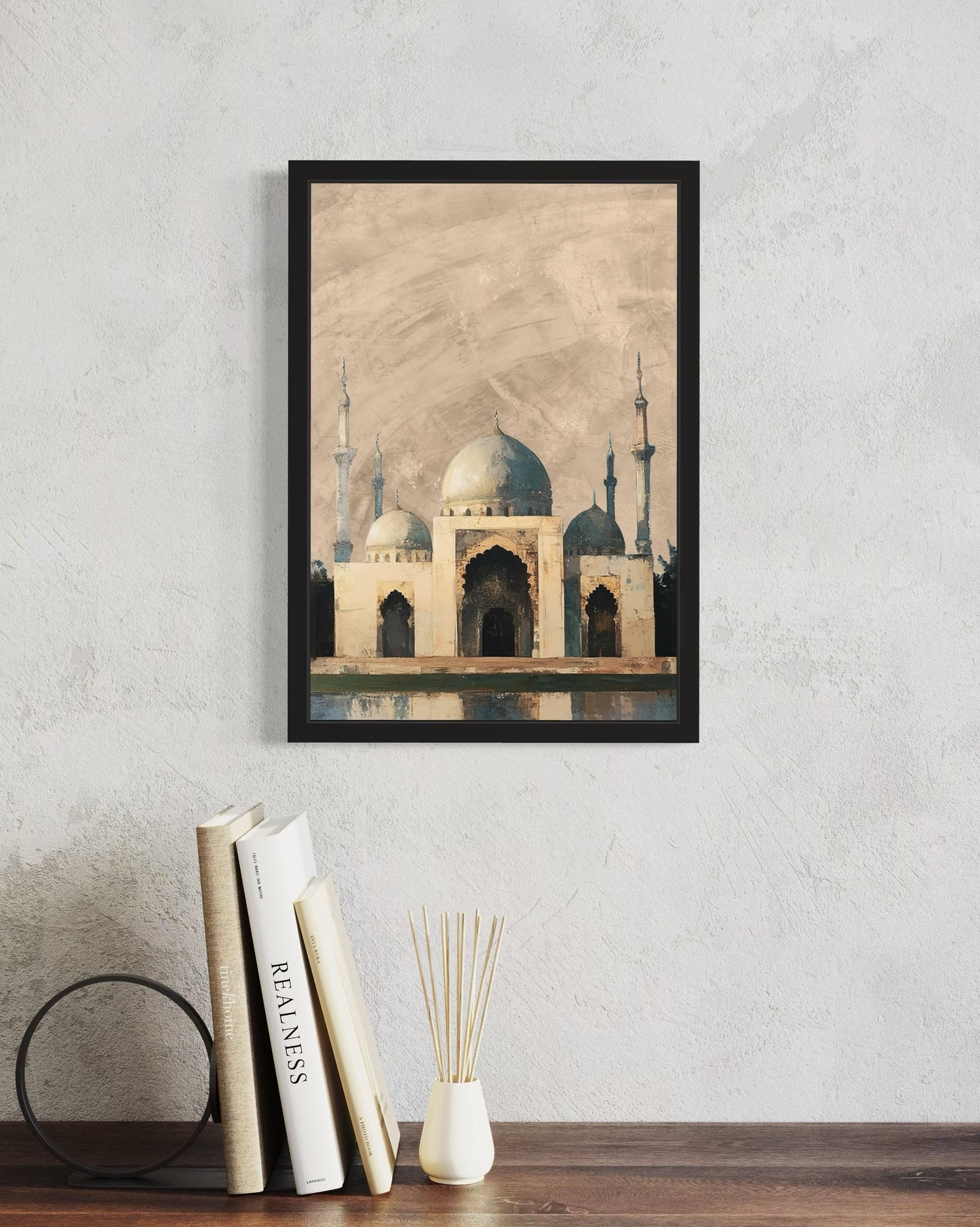 Timeless Mosque – Earth-Tone Islamic Canvas