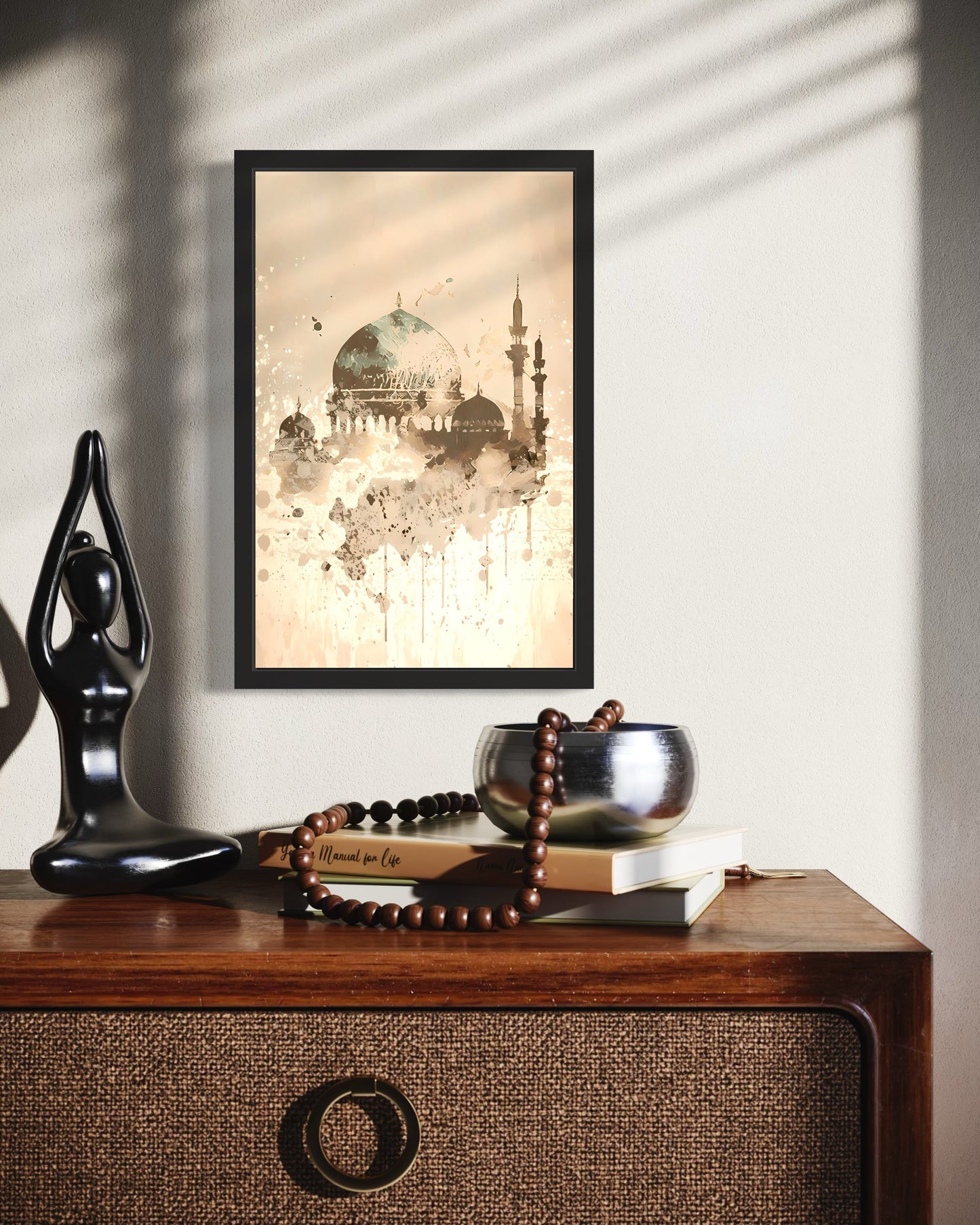 Abstract Mosque Canvas – Islamic Watercolor