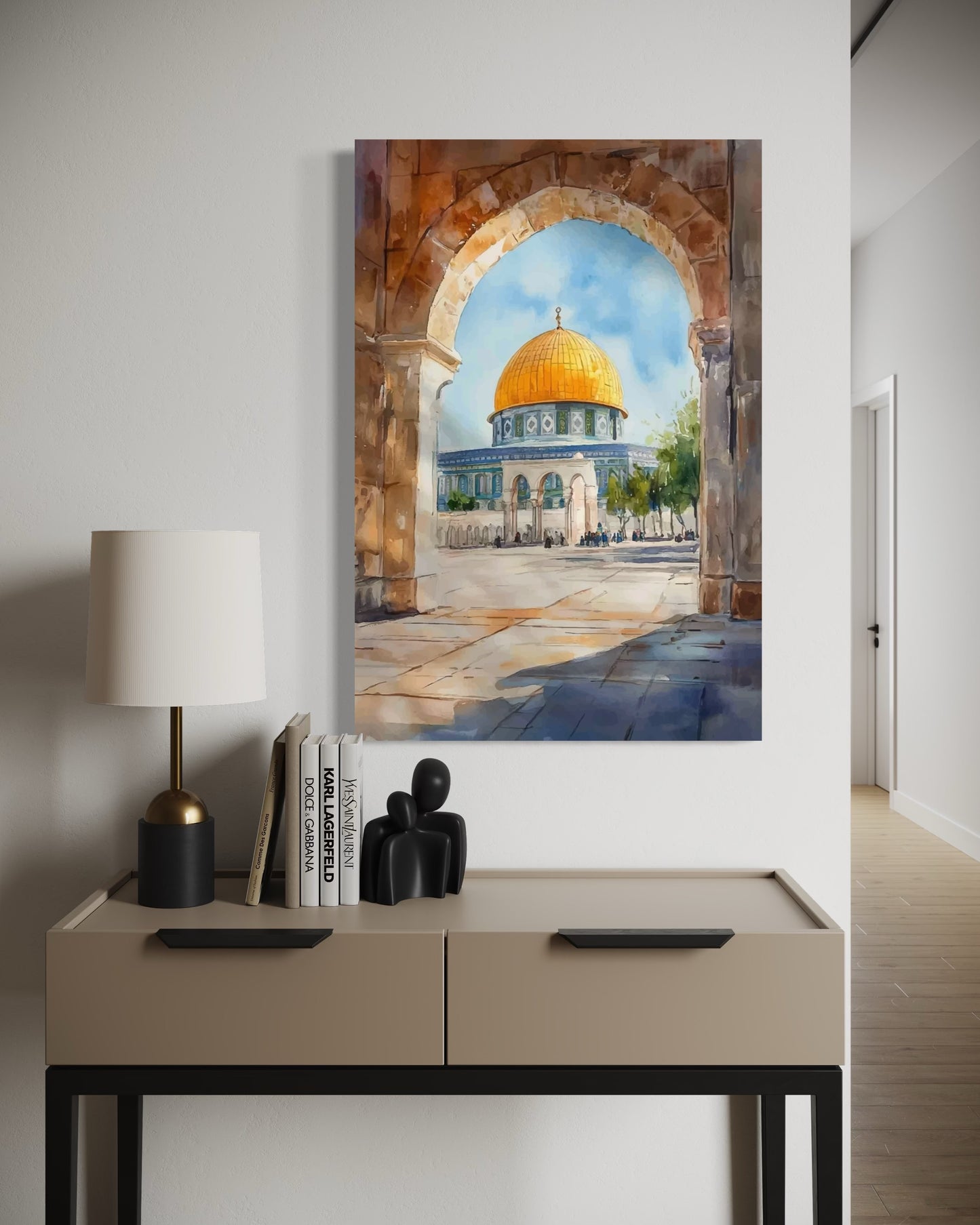 Masjid Al-Aqsa – Watercolor Al-Quds Canvas