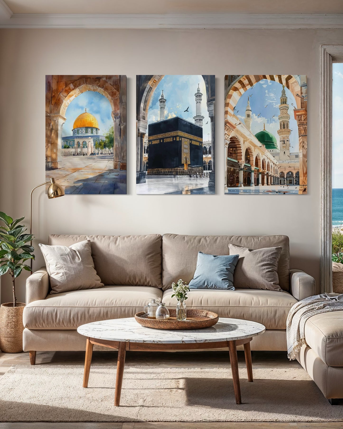 Al-Aqsa, Kaaba & Masjid an-Nabawi Set of 3