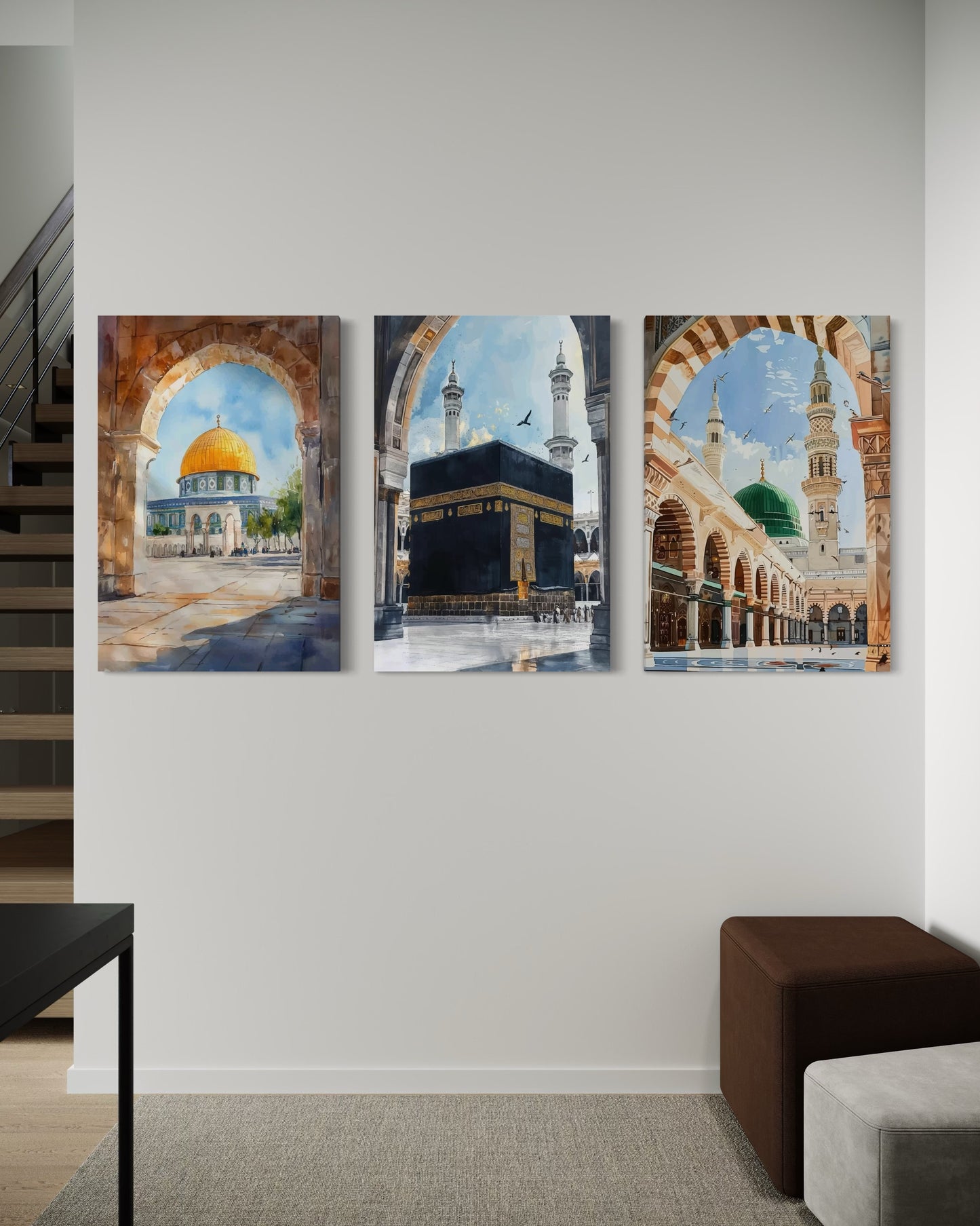 Al-Aqsa, Kaaba & Masjid an-Nabawi Set of 3