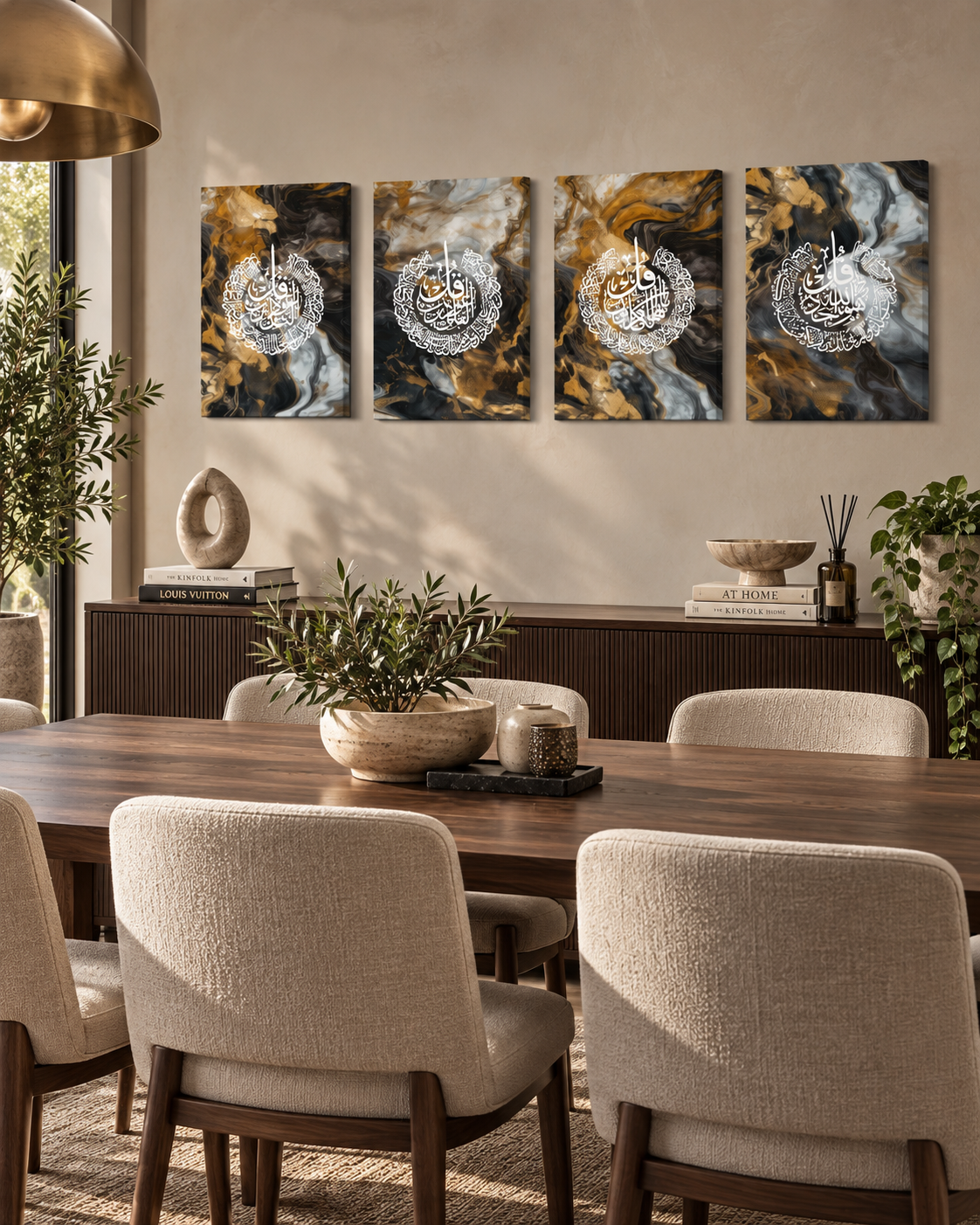 4 Quls Marble Abstract Canvas Set of 4, view 5