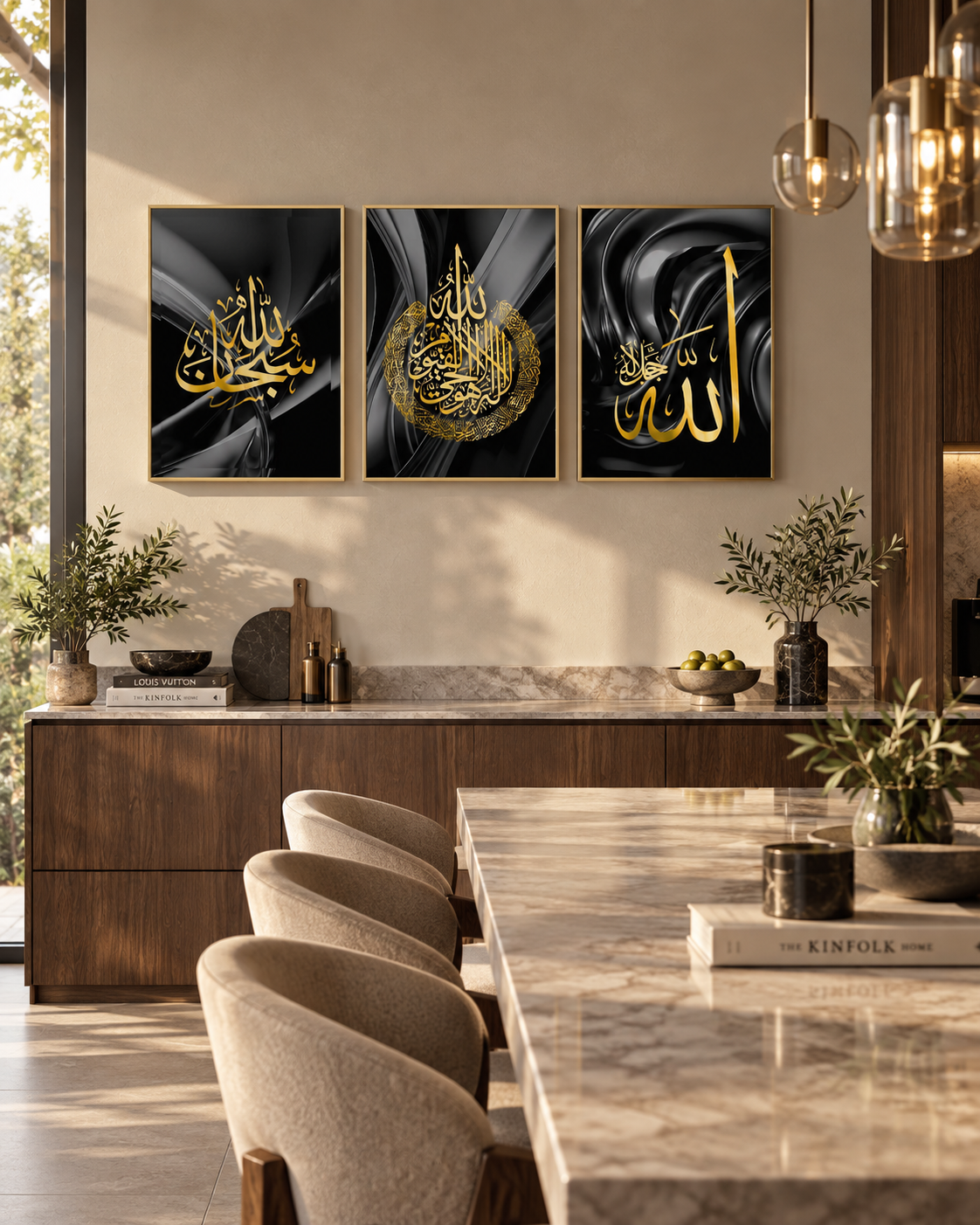 SubhanAllah, Ayatul Kursi and Allah abstract panels, view 5