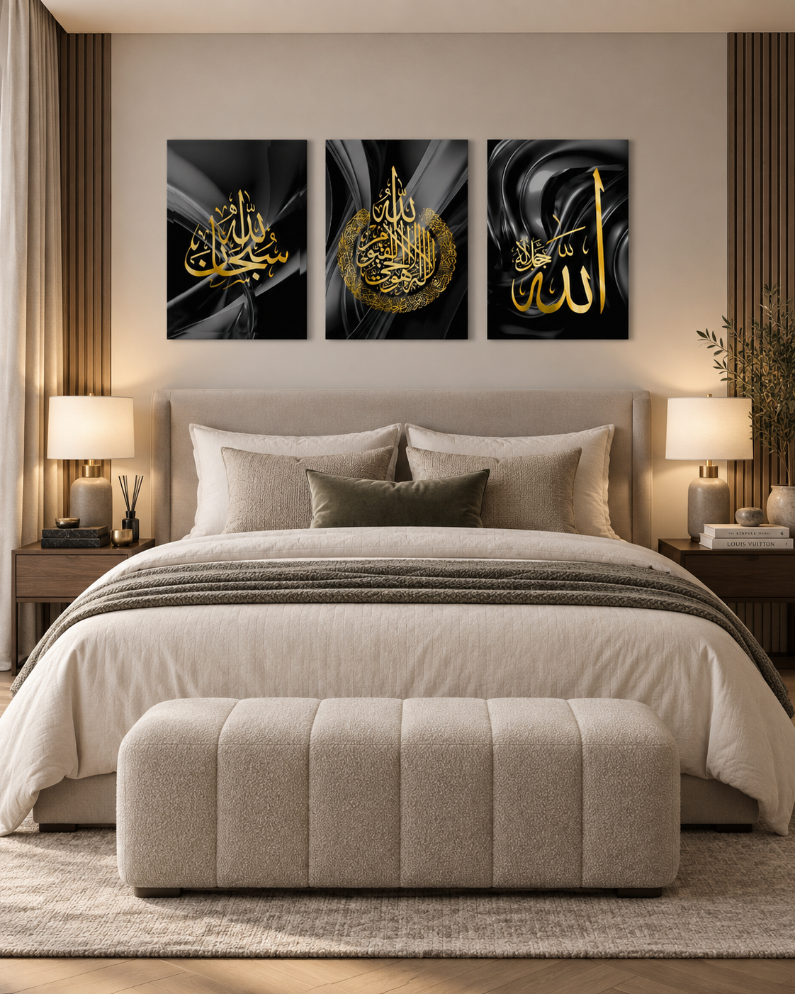 SubhanAllah, Ayatul Kursi and Allah abstract panels, view 3