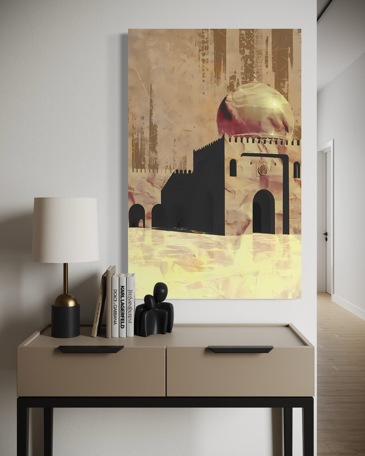 Warm Earth Tones Islamic Mosque Canvas