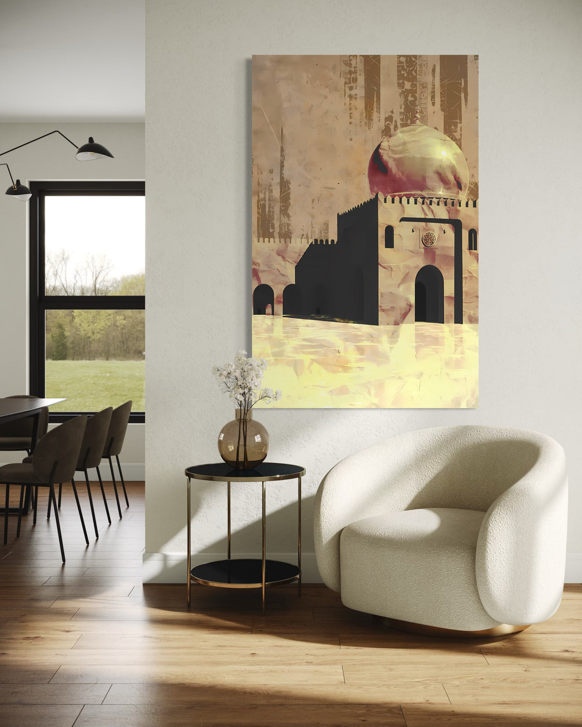 Warm Earth Tones Islamic Mosuqe Canvas