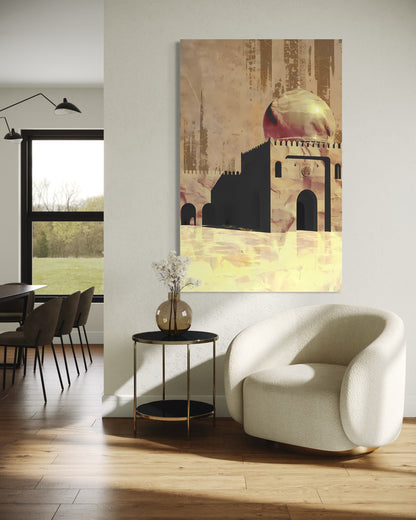 Warm Earth Tones Islamic Mosuqe Canvas