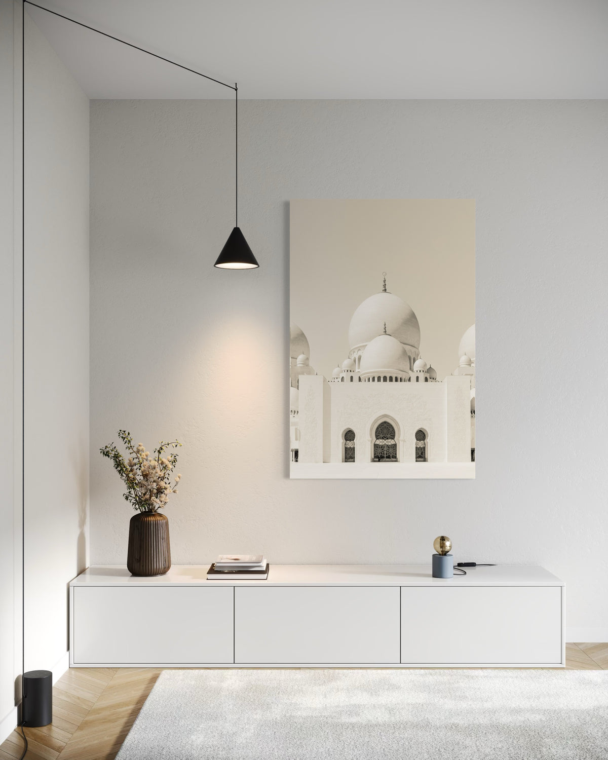 Sheikh Zayed Grand Mosque white domes canvas, view 2