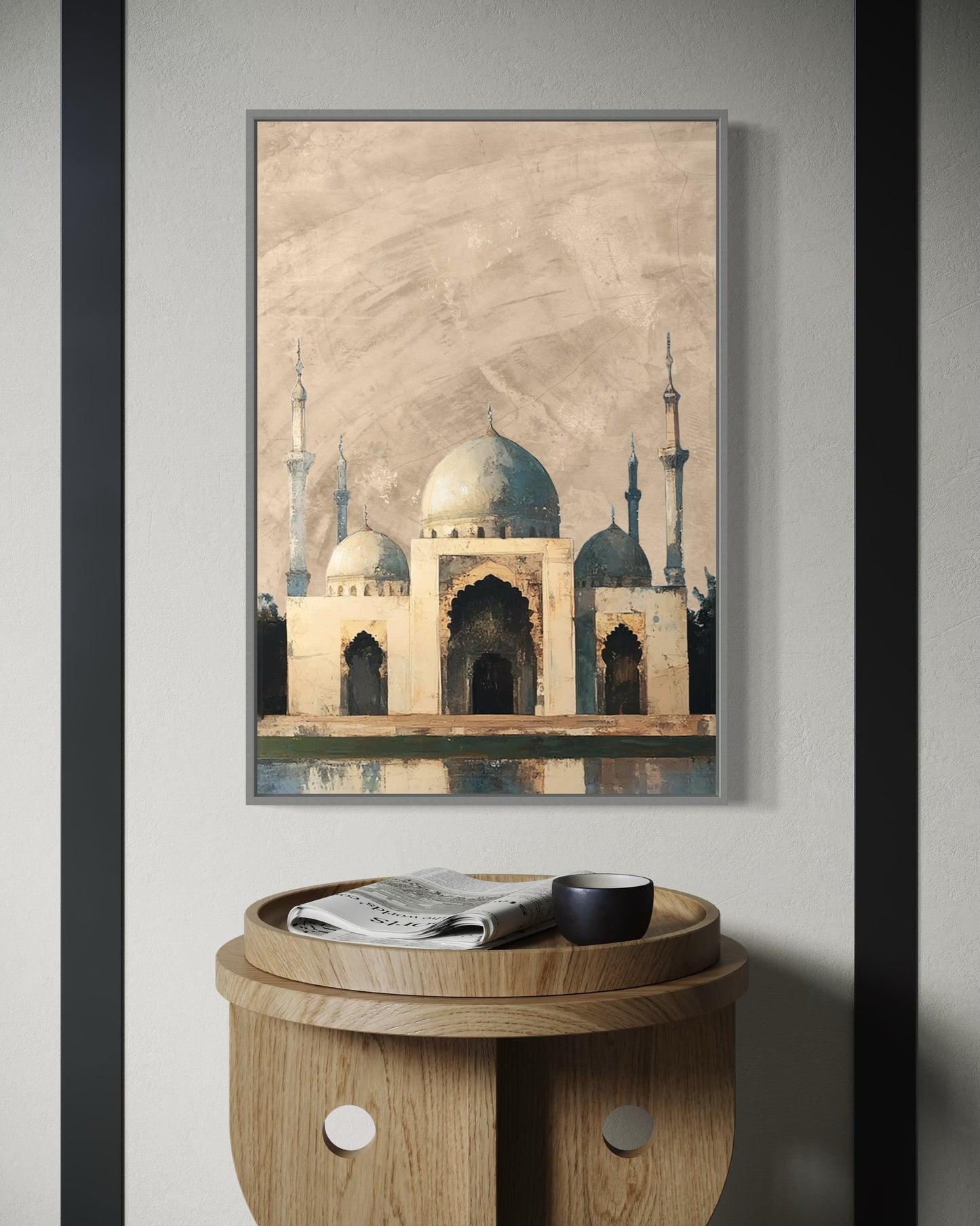 Timeless Mosque – Earth-Tone Islamic Canvas