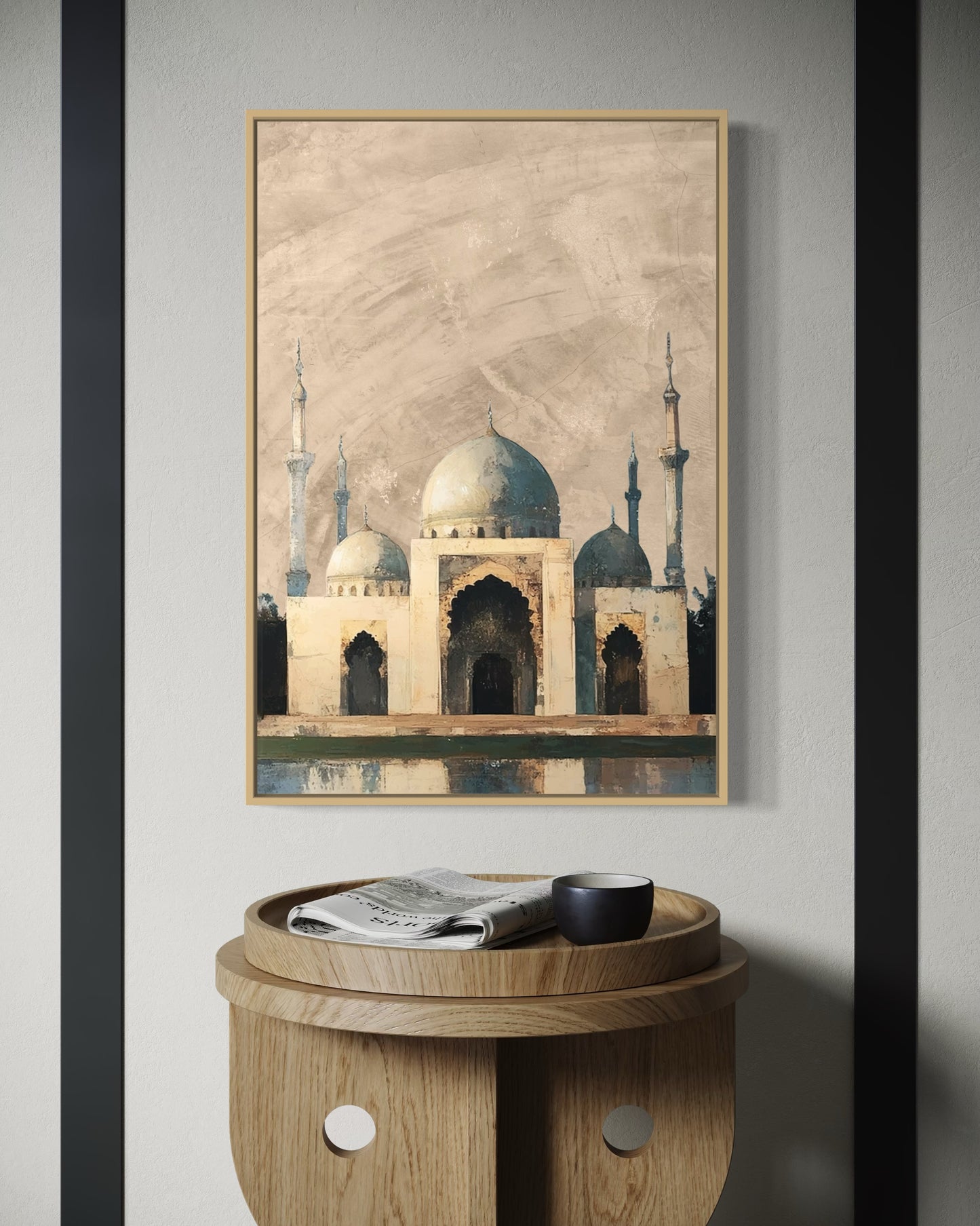 Timeless Mosque – Earth-Tone Islamic Canvas
