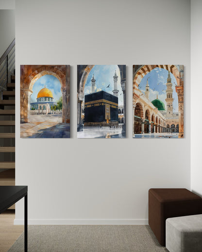 Al-Aqsa, Kaaba & Masjid an-Nabawi Set of 3